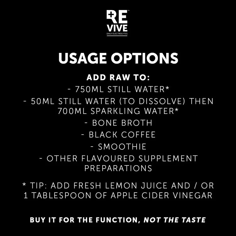 REVIVE - 30 Sachets Raw Unflavoured