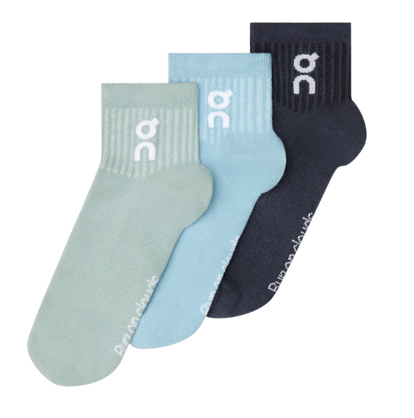 On Logo Socks Mid 3pc